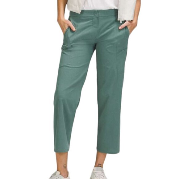 Lululemon 2021 Ventlight Cargo Mid Rise Crop 26" Pants Tidewater Teal Green 4 - Picture 1 of 11